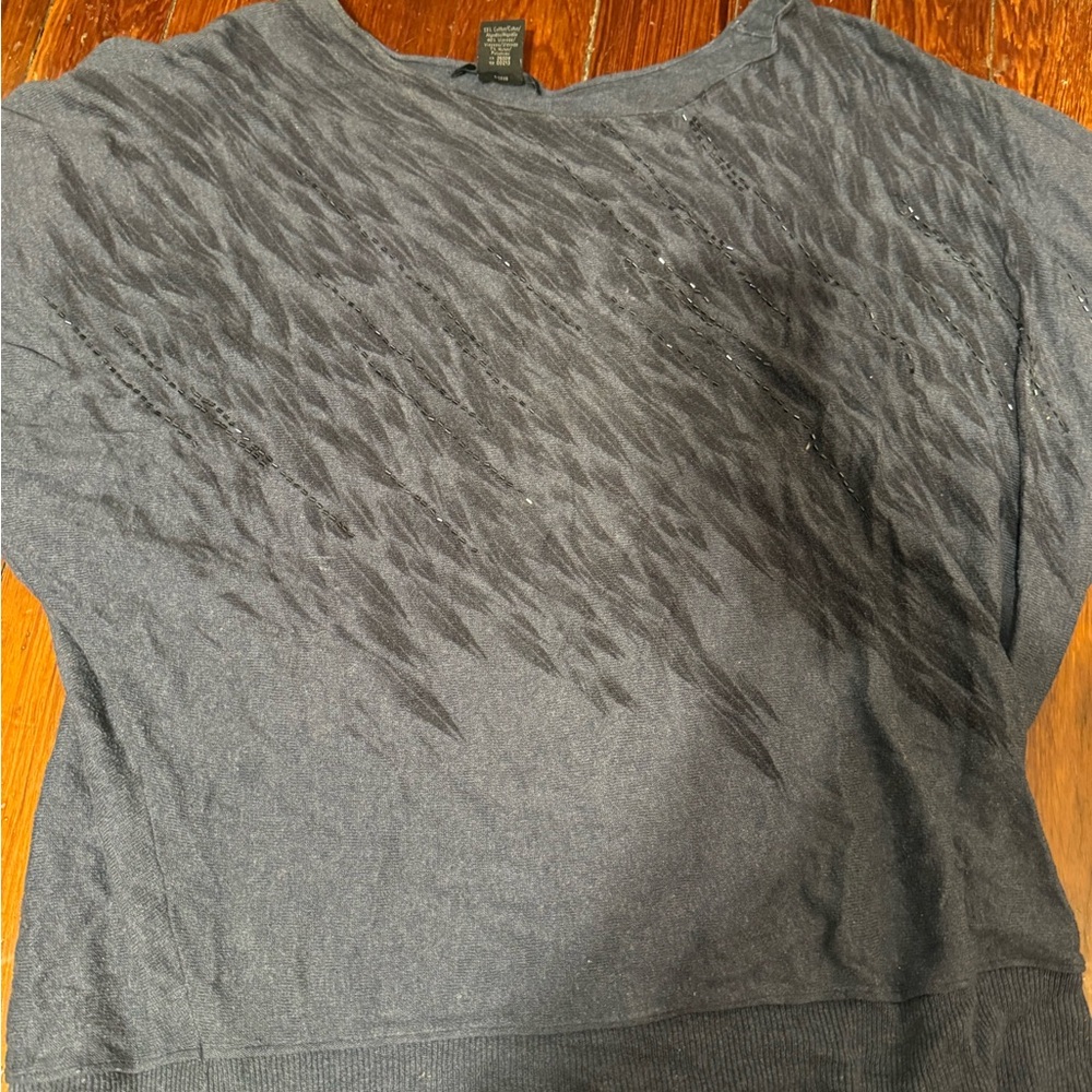 Calvin Klein blue Gray Women's oversized  Top